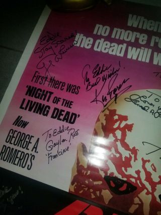 Dawn of the Dead Poster Signed George Romero 10