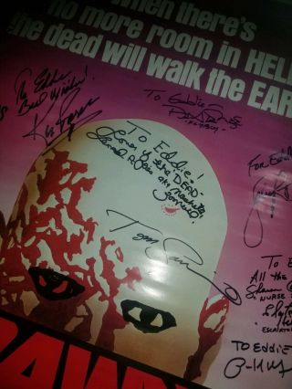 Dawn of the Dead Poster Signed George Romero 9