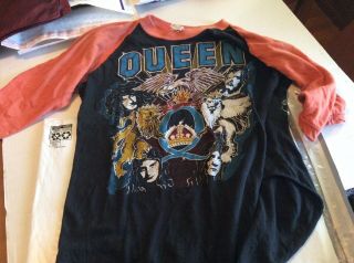 Queen Concert T Shirt 1982.  Billy Squier.  Vintage.