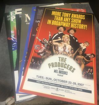 Musical Play Seven Posters " Hershey Theatre " - 22 " X 14 " - Window Card
