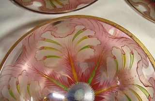 Set of 5 - Vintage Lobmeyr Art Glass Cup & Saucers 6