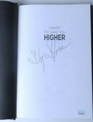 Sly Stone Signed Autograph Hardcover Book I Want to Take You Higher JSA FF06636 2