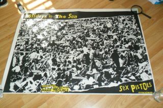 Sex Pistols - Holidays In The Sun 1st Print Poster Punk The Clash Damned