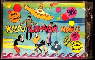 1968 Yellow Submarine Mobile The Beatles John Lennon Vintage