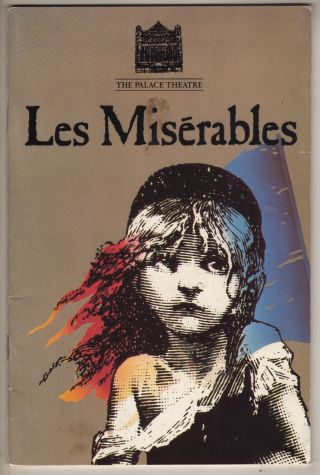 " Les Miserables " London Playbill 1986 Dave Willetts Simon Bowman