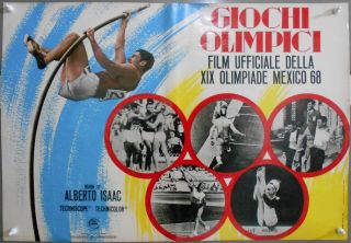 3xb99 The Olympics In Mexico Olympic Games 1968 8 Orig Italian Poster