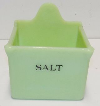 Vintage Estate Found Jadeite Salt Box N/r