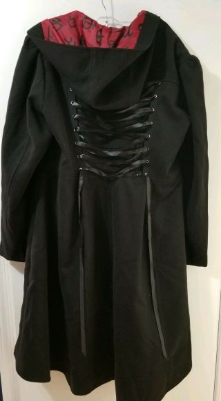 Hot Topic American Horror Story Coven Black Coat Robe Witch Halloween Goth Sz 0 5