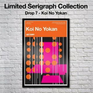 Deftones Koi No Yokan Serigraph Limited Edition Poster Hand Numbered