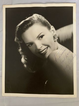 Vintage Hand Signed Judy Garland Autograph On 8x10 Photo