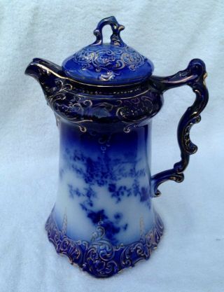 La Belle China Flow Blue Chocolate Pot 9