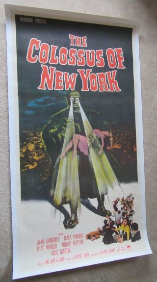 Colossus Of York 1958 3sht Movie Poster Linen Mala Powers Ex