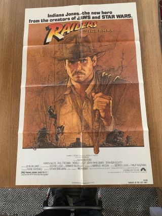 Raiders Of The Lost Ark Orig Us One Sheet Movie Poster Exc 27x41