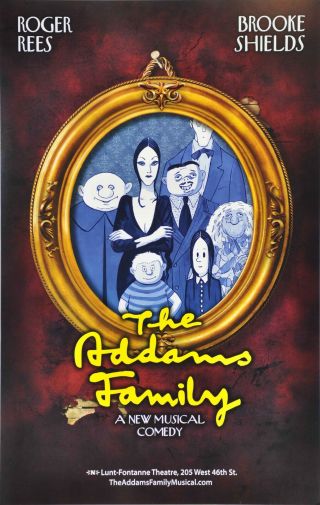 The Addams Family Broadway Window Card - Brooke Shields