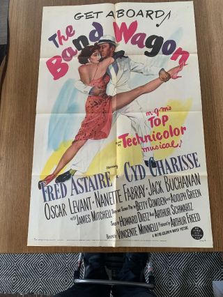 The Band Wagon Orig Us One Sheet Movie Poster Very Good Cond Rare 27x41 Wow