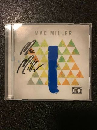 Mac Miller Signed Blue Slide Park Cd And Vip Poster Rare