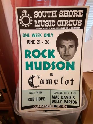 Orig Rare South Shore Music Circus Rock,  Bob Hope Poster.  Great Display