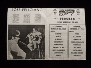 orig.  /RARE 1968 San Francisco International Pop Festival PROGRAM/POSTER 2