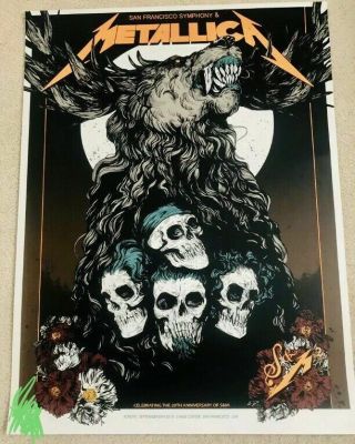Metallica & Symphony S&m2 Night 2 Poster 4xx/670 Sf 2019