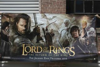 2003 Lord Of The Rings Return Of The King Movie Theater Banner 10’x5’ Huge Rare