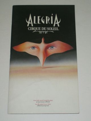 Cirque Du Soleil Alegria Souvenir Program Paperback
