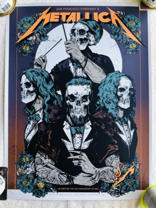 Metallica S&m2 Poster Night 1 Sf Symphony 9/6/19 Chase Rare