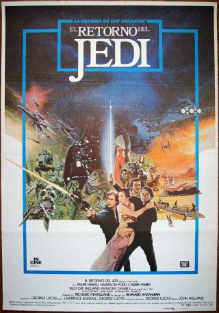 Spanish 1 - Sheet Star Wars Return Of The Jedi Movie Poster George Lucas