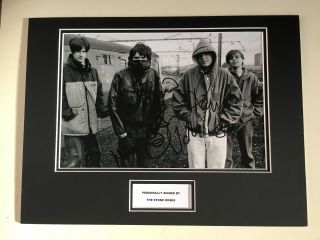 16x12 Hand Signed Photo Display Stone Roses Brown Squire,  Mani & Reni Music Band
