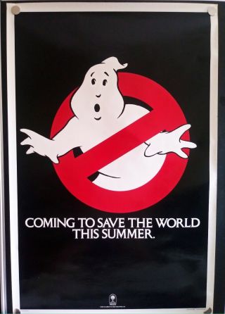 The Ghostbusters Single Sided Rolled Teaser 27x41 Movie Poster 1984