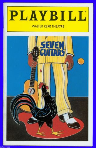 Playbill,  Seven Guitars,  Viola Davis,  Keith David,  Ruben Santiago - Hudson