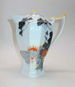 Shelley Fine Bone China Tea Ware Teapot 11691 " Sunset And Flowers " A627 Ml