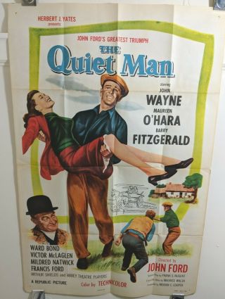 The Quiet Man R1957 One Sheet Movie Poster John Wayne Maureen O 