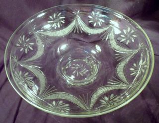 Large Ornate Silver Plate and Cut Glass Compote,  Over 16 Lbs,  Grape and Vine 2