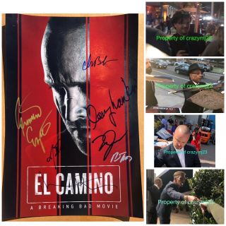 7 Signed El Camino A Breaking Bad Movie Poster Aaron Paul Autograph Auto Proof