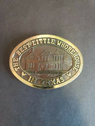 The Best Little Whorehouse In Texas 1981 Movie Belt Buckle Crew Gift.  Rare