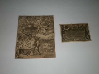 Antique 1914 Ticket & Ad /the Olympians /french Opera House