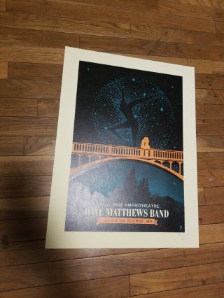 Dave Matthews Band Poster Gorge,  George Wa 2009 Methane Signed Ap Rare