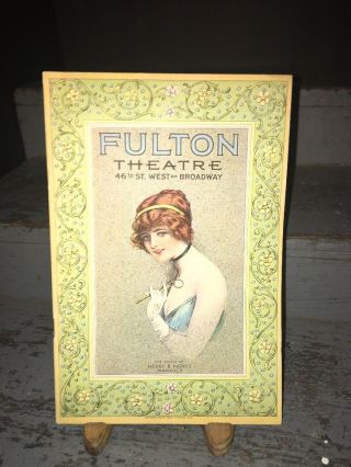 Rare 1914 Fulton Theatre Broadway Nyc Opera House Program - Graphics