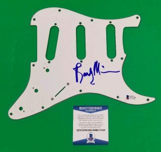 Rare The Eagles Randy Meisner Signed Strat Guitar Pickguard With Beckett Bas