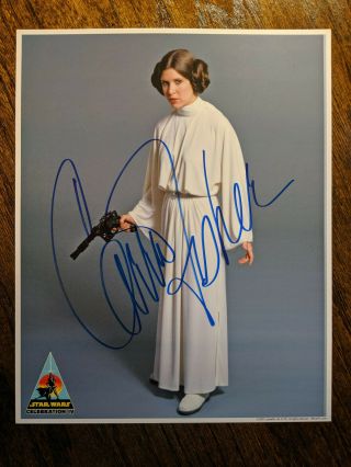 Carrie Fisher Signed Star Wars 8x10 Celebration Iv Autograph Official Pix Opx