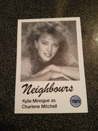 Neighbours Fan Cast Card - Kylie Minogue Ultra Rare 1987