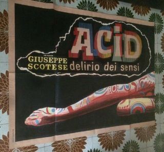 Acid Delirio Dei Sensi Scotese 4sh Italian Movie Poster Painted