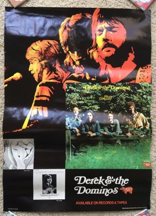 Derek And The Dominos Eric Clapton 1973 Promo Display Poster Rare Cream