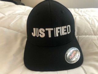 JUSTIFIED Season 5 CAST/CREW Exclusive FLEX - FIT Hat SPORT CAP Sz - S/M 2014 2