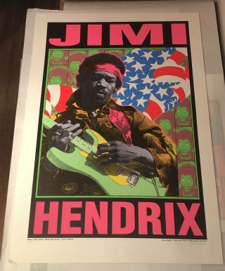 Rare Jimi Hendrix Frank Kozik Poster S/n Limited Edition