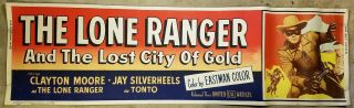 The Lone Ranger And The Lost City Of Gold 1958 24x82 Movie Poster Banner