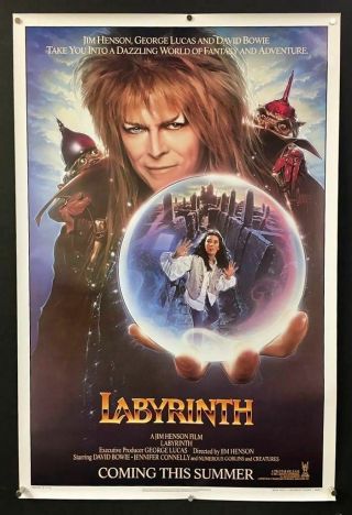 Labyrinth Movie Poster Advance 1986 David Bowie - Hollywood Posters