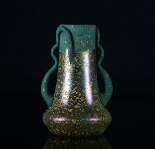 A Rare Art Nouveau Loetz Vase Iridescent Cephalonia Patina Candia 1904
