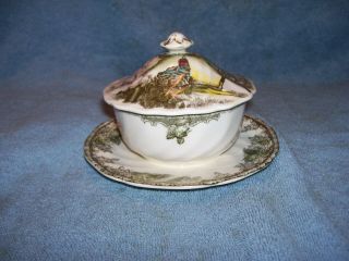 Stunning The Well Johnson Bros Friendly Village Footed Sauce Butter Bowl Boat 4
