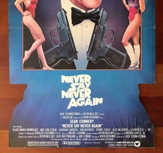 NEVER SAY NEVER AGAIN 1983 James Bond Sean Connery THEATRICAL STANDEE 3
